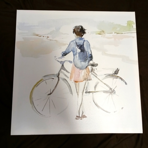 💒🚲CANVAS ARTWORK BICYCLE GIRL🚲🎠